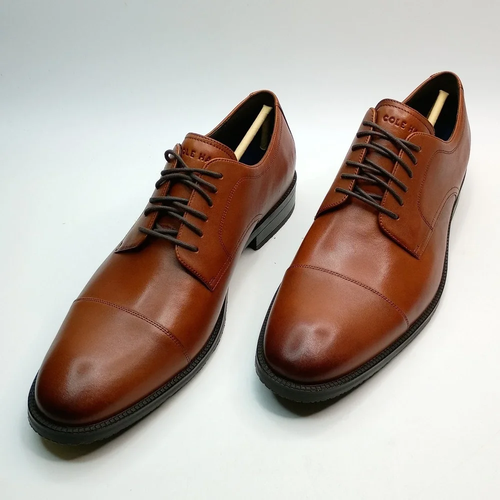 Cole Haan ME Cap Oxford Men Size 12 British Tan Leather C34138
